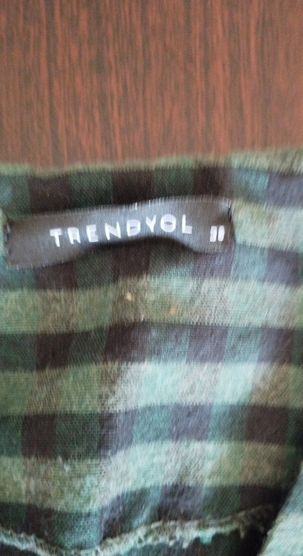 Trendyol ekoseli salaş bohem gömlek elbise - Görsel 3