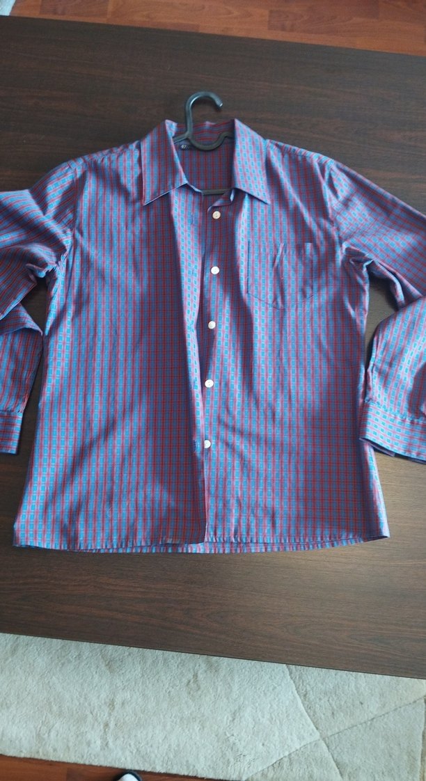 Mudo uzun kollu ekoseli erkek gömlek - Görsel 4