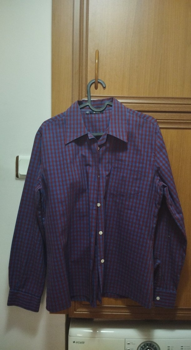 Mudo uzun kollu ekoseli erkek gömlek - Görsel 2