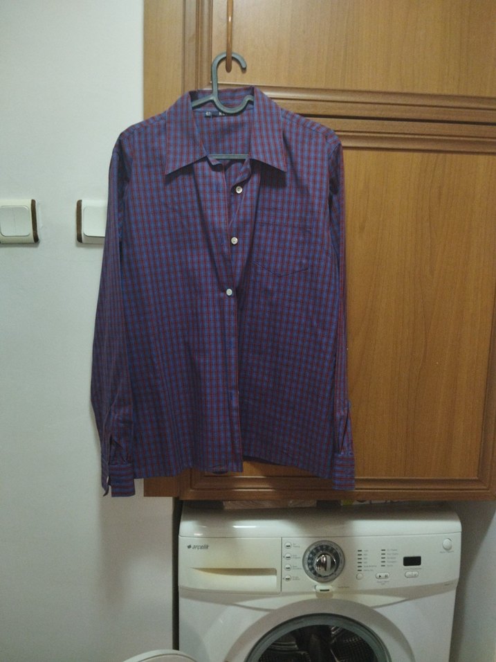 Mudo uzun kollu ekoseli erkek gömlek - Görsel 3