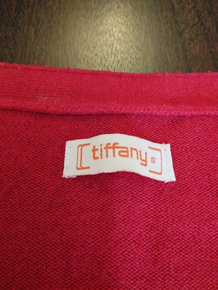 Tiffany sedef düğmeli kırmızı İnce Triko Hırka - Görsel 5