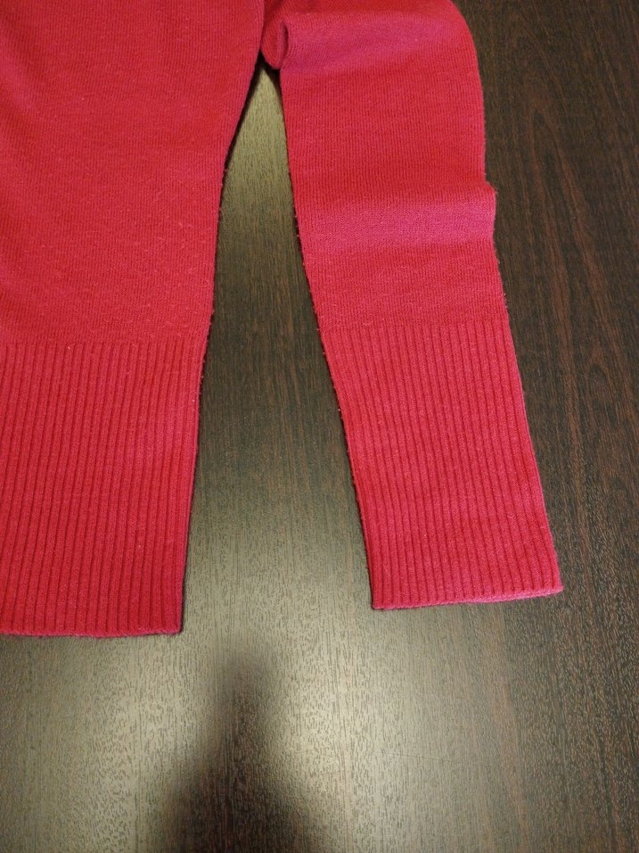 Tiffany sedef düğmeli kırmızı İnce Triko Hırka - Görsel 3