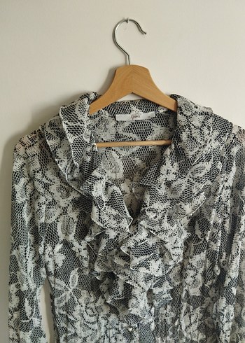 Fırfırlı Şifon Bohem Gömlek - Görsel 8