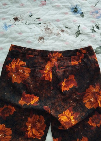 Kadın Bohem Çiçek Desenli Pantolon - Görsel 5