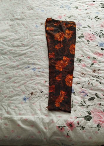 Kadın Bohem Çiçek Desenli Pantolon - Görsel 6