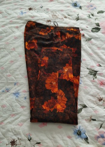 Kadın Bohem Çiçek Desenli Pantolon - Görsel 4