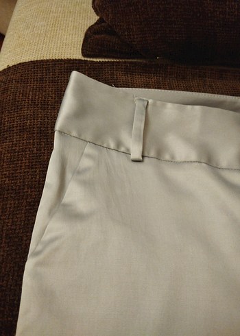 Kadın Kemerli Saten Pantolon - Görsel 5