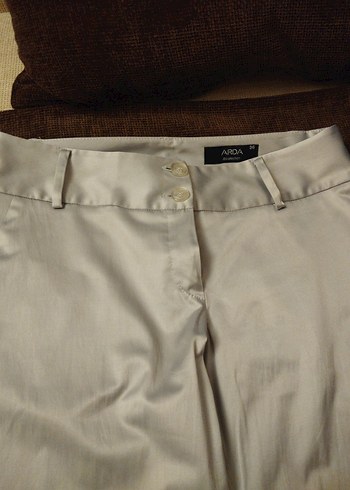 Kadın Kemerli Saten Pantolon - Görsel 2