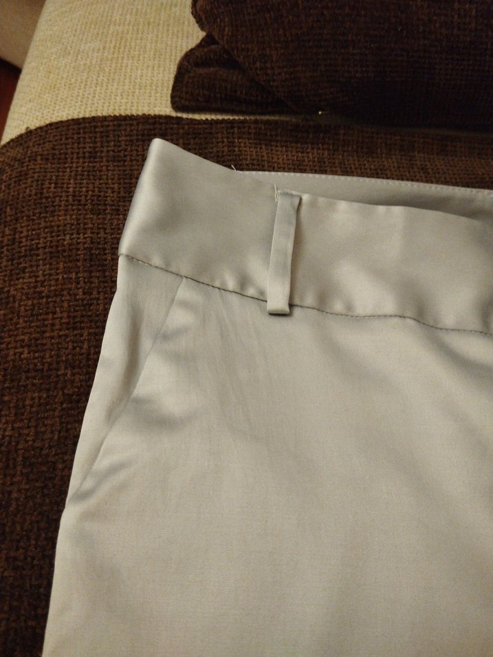 Kadın Kemerli Saten Pantolon - Görsel 5