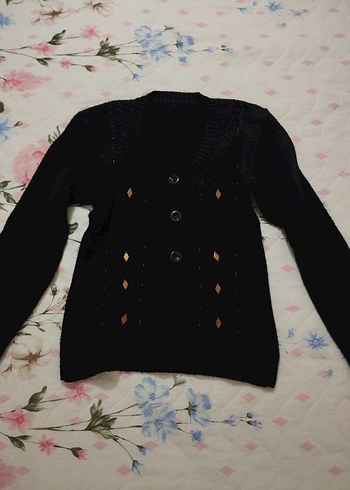 Kadın Siyah Triko Hırka - Görsel 5