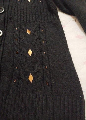 Kadın Siyah Triko Hırka - Görsel 4