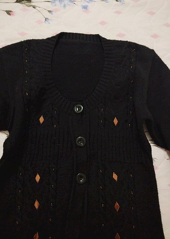 Kadın Siyah Triko Hırka - Görsel 8