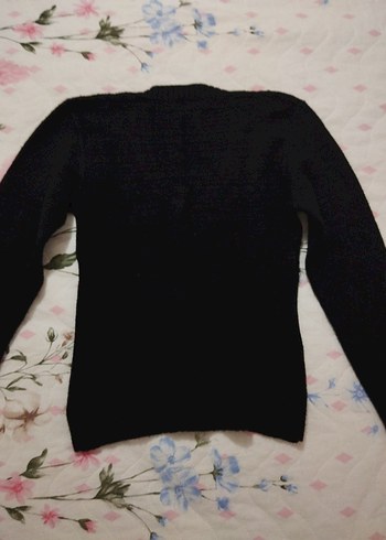 Kadın Siyah Triko Hırka - Görsel 3