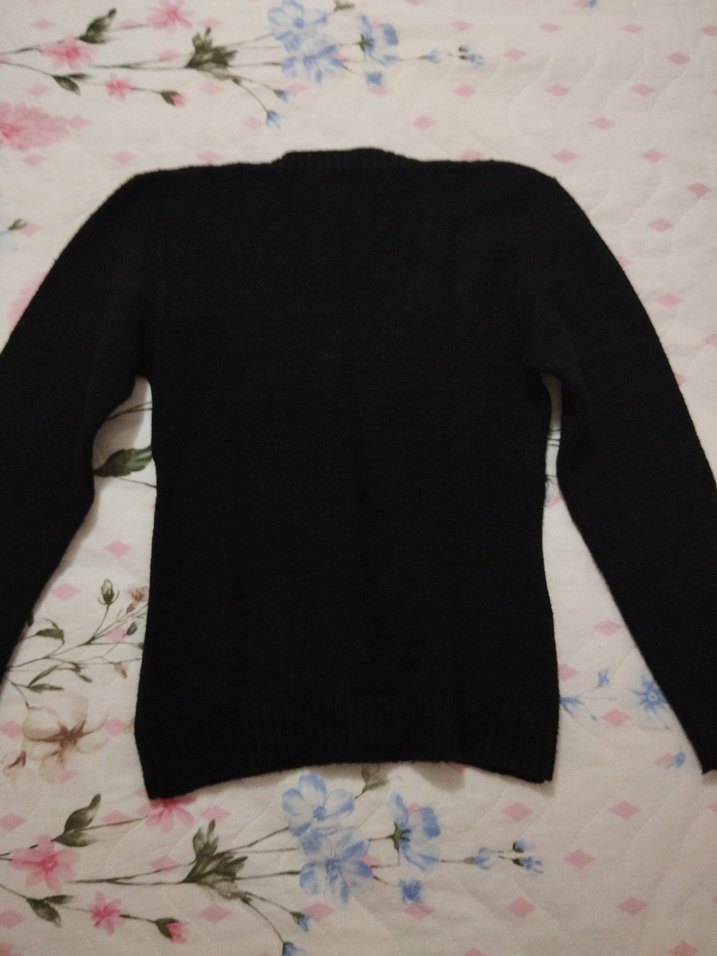 Kadın Siyah Triko Hırka - Görsel 3