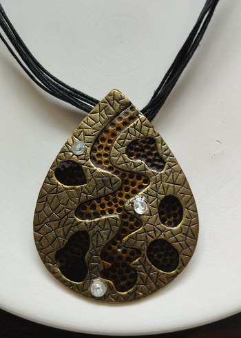 Vintage otantik damla kolye - Görsel 2