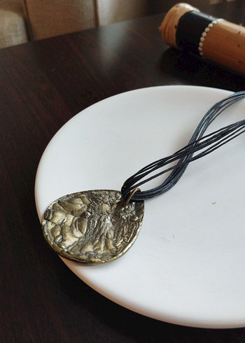 Vintage otantik damla kolye - Görsel 6