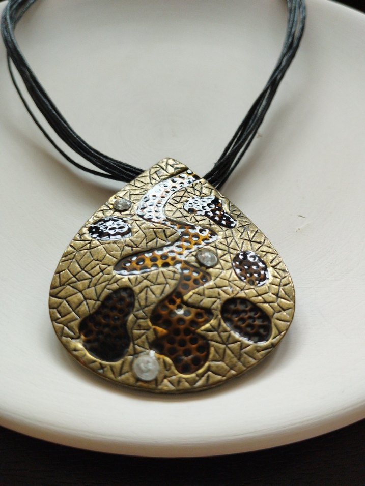 Vintage otantik damla kolye - Görsel 3