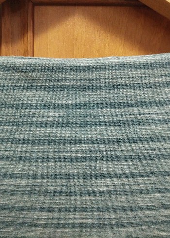 Yumuşacık Çizgili Uzun Kollu Midi Elbise - Görsel 7