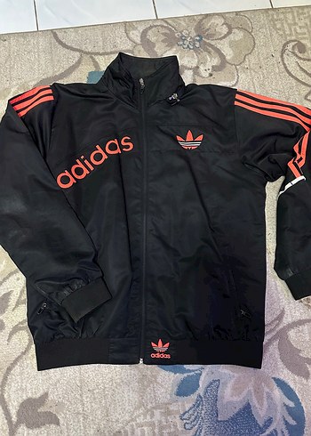 Adidas Siyah Uc Cizgili Spor Ceket