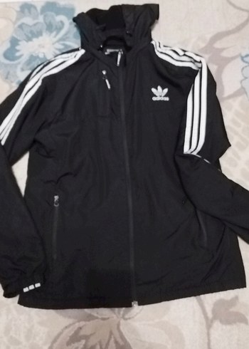 Adidas Siyah Kapusonlu Spor Ceket