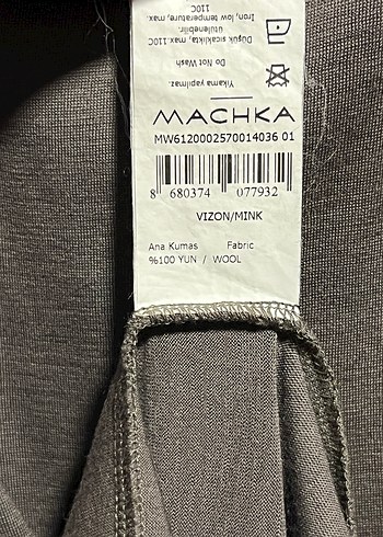 36 Beden camel Renk Machka Vizon Midi yün Elbise