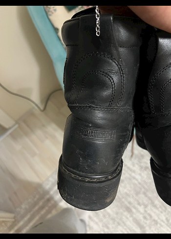 Siyah Deri Botlar - Harley Davidson - Görsel 3