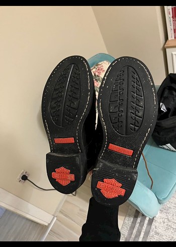 Siyah Deri Botlar - Harley Davidson - Görsel 2