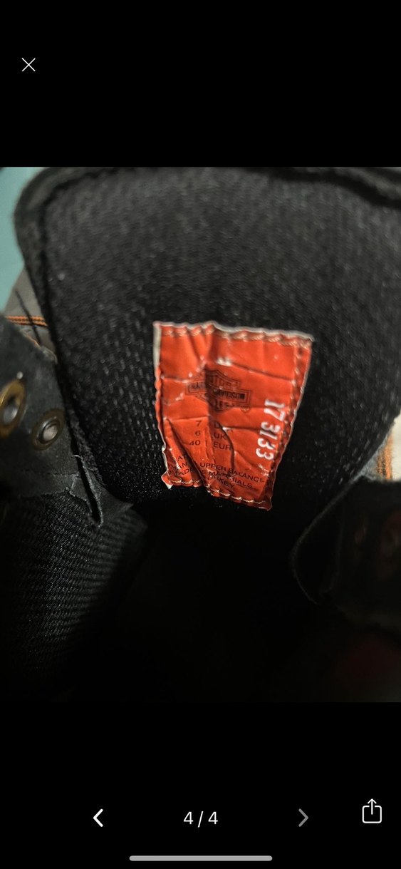 Siyah Deri Botlar - Harley Davidson - Görsel 4