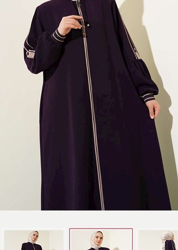 Uzun Mor Nakışlı Kadın Spor Elbise - Görsel 3