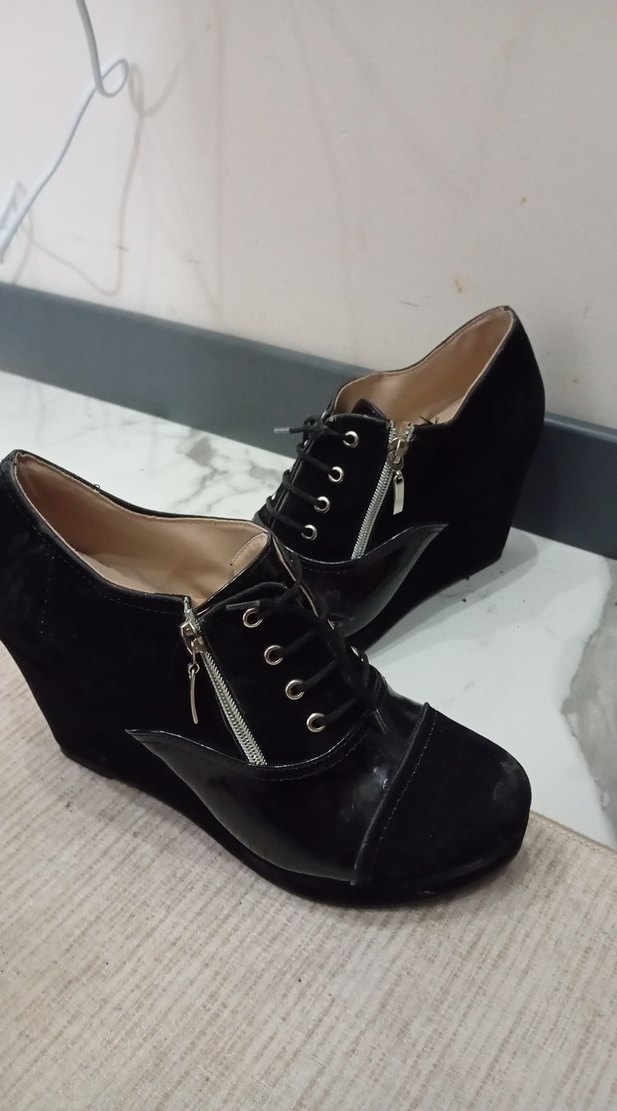 Topuklu Siyah Kadın Klasik Ayakkabı - Görsel 2