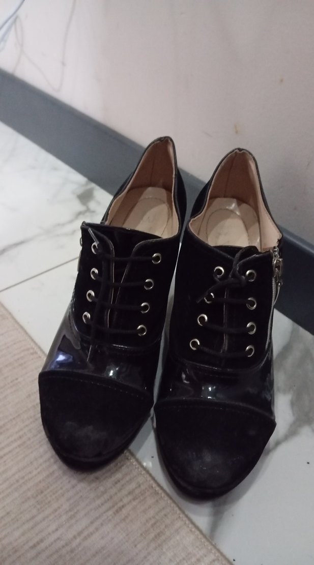 Topuklu Siyah Kadın Klasik Ayakkabı - Görsel 5