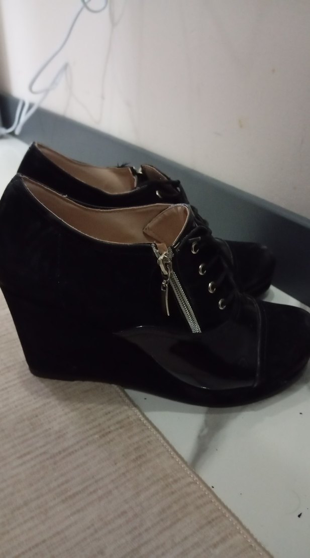 Topuklu Siyah Kadın Klasik Ayakkabı - Görsel 4