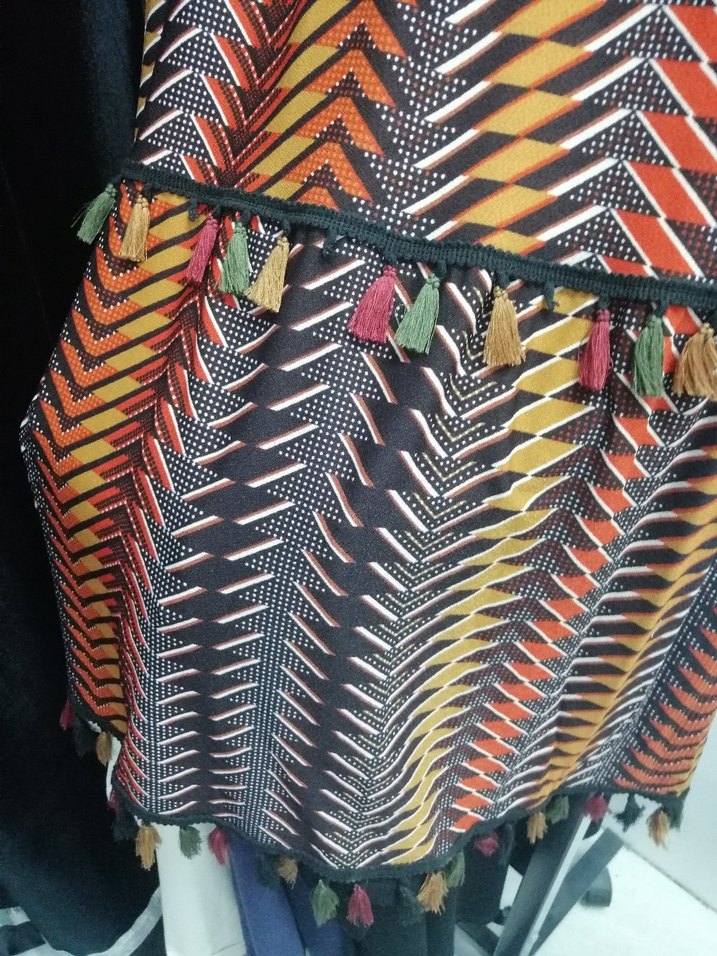 Bohem Çok Renkli Uzun Pilili Etek - Görsel 2