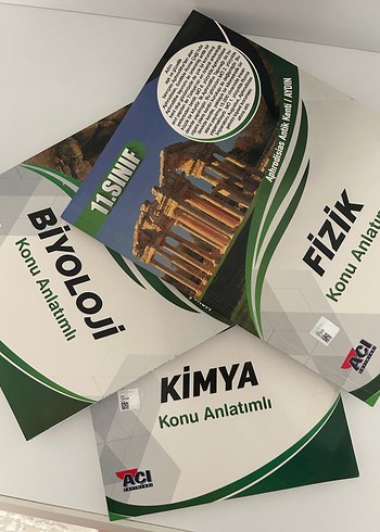 11. Sınıf Kimya, Biyoloji, Fizik Konu Anlatımlı Kitaplar