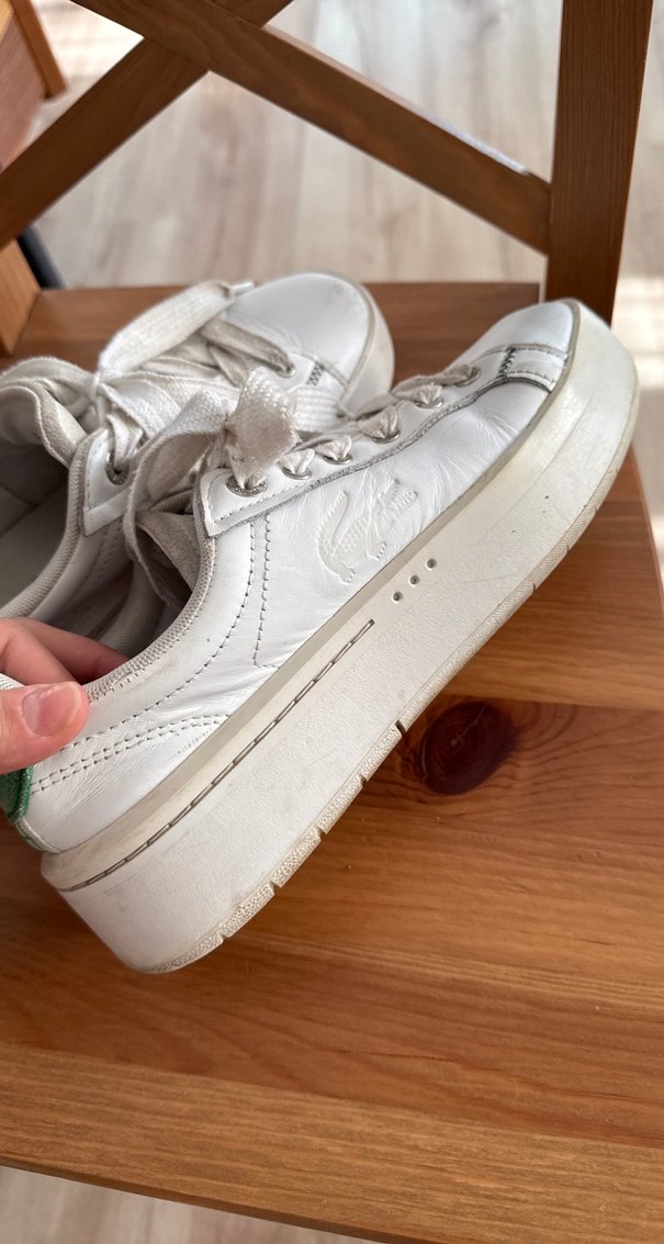 Beyaz Bağcıklı Kadın Sneakers - Görsel 5