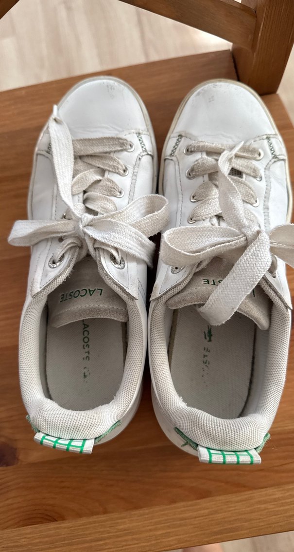 Beyaz Bağcıklı Kadın Sneakers - Görsel 3