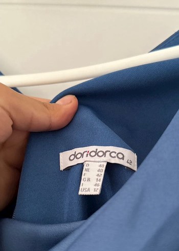 Mavi Drapeli kısa abiye - Görsel 4