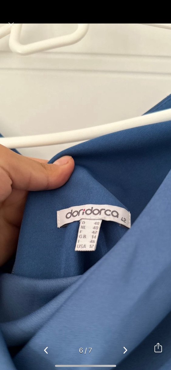 Mavi Drapeli kısa abiye - Görsel 4