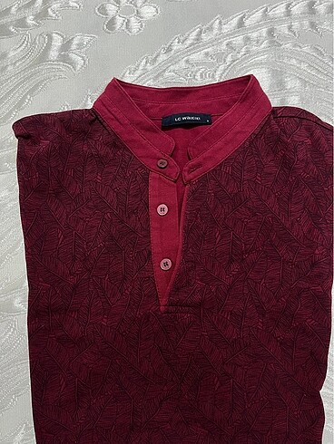 Erkek bordo hakim yaka tshirt