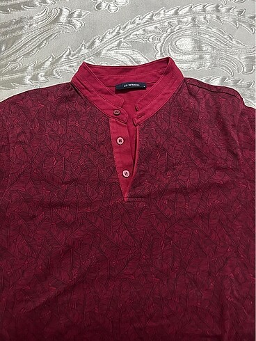 s Beden Erkek bordo hakim yaka tshirt