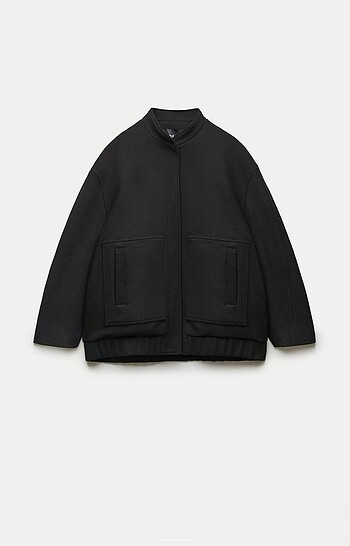 l Beden ZARA YÜN KARIŞIMLI BOMBER CEKET