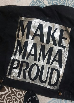 make mama proud kot siyah ceket