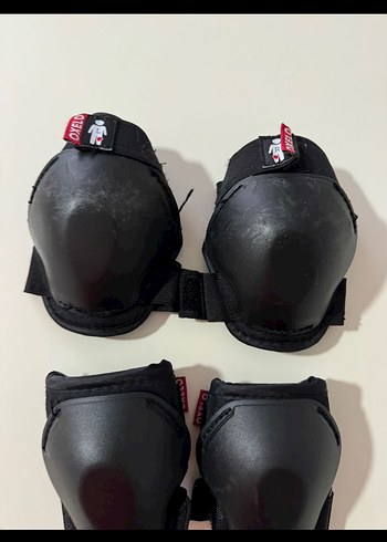 Siyah Motosiklet paten Dizlikleri Velcro Kayışlı - Görsel 2