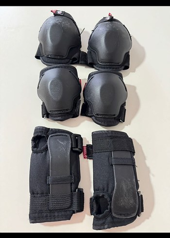 Siyah Motosiklet paten Dizlikleri Velcro Kayışlı