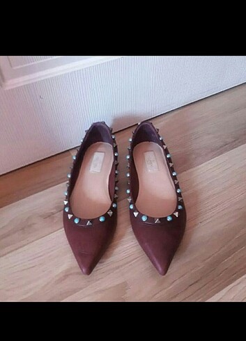 38 Beden bordo Renk VALENTİNO ROCKSTUD