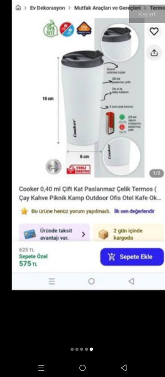 DEVRİLMEZ TERMOS BARDAK - Görsel 5