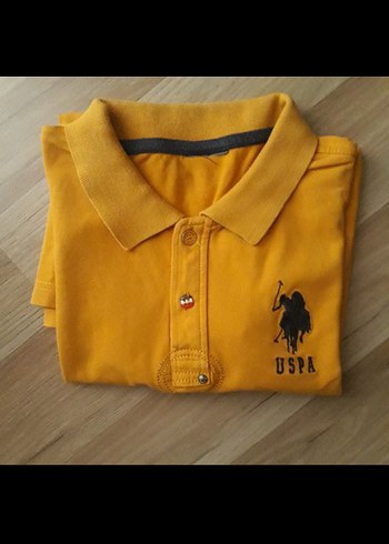 Sarı Kısa Kollu Polo Tişört - Görsel 2