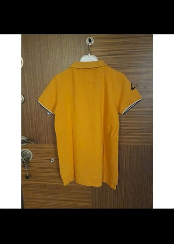 Sarı Kısa Kollu Polo Tişört - Görsel 3