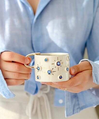 Mavi Nazar Boncuğu Mug - Görsel 3