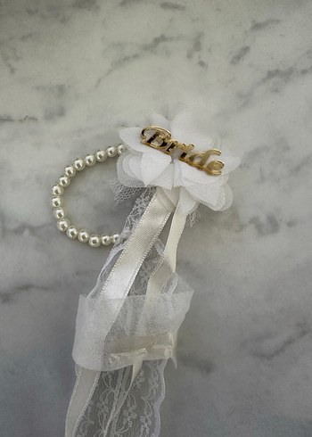 Taşlı Beyaz Bride Taç - Görsel 11